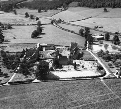 Stokesay Castle, Stokesay, 1948. This image has been produced from a print.