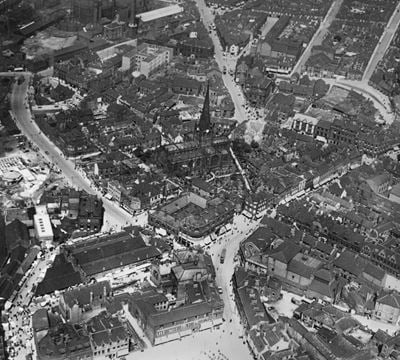 The town centre, Rotherham, 1926. This image has been produced from a copy-negative.