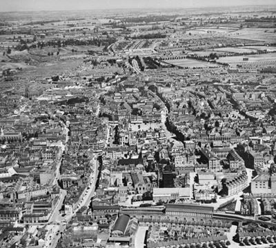 The town, Northampton, from the south, 1934. This image has been produced from a copy-negative.