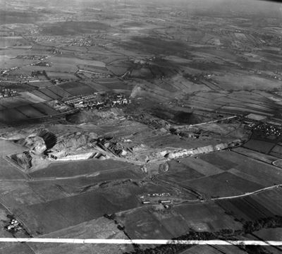 Fordbridge Meadow Opencast Coal Site, South Normanton, 1948. This image has been produced from a print marked by Aerofilms Ltd for photo editing.