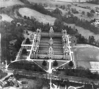 Royal Holloway College, Englefield Green, 1949. This image has been produced from a print.