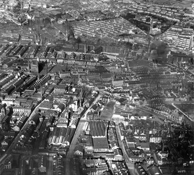 The town, Halifax, 1950. This image has been produced from a print.