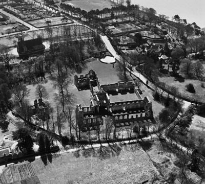 The remains of Netley Abbey, Netley, 1951. This image has been produced from a print.