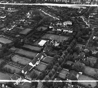 The Gallop, Sutton, 1951. This image has been produced from a print marked by Aerofilms Ltd for photo editing.