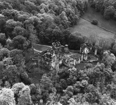 Berry Pomeroy Castle, Berry Pomeroy, 1947. This image has been produced from a print.