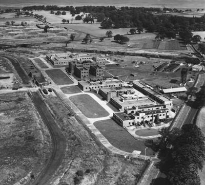 The Thornton Research Centre, Stanlow, 1947. This image has been produced from a print.