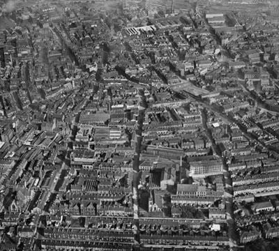 Lister Lane and the town, Halifax, from the west, 1928. This image has been produced from a copy-negative.