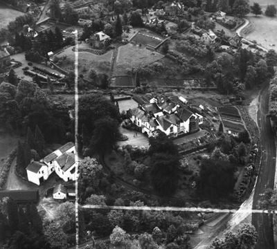 The Burnside Hotel, Bowness-On-Windermere, 1949. This image has been produced from a print marked by Aerofilms Ltd for photo editing.