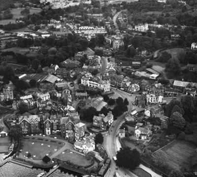The town, Bowness-On-Windermere, 1949. This image has been produced from a print.