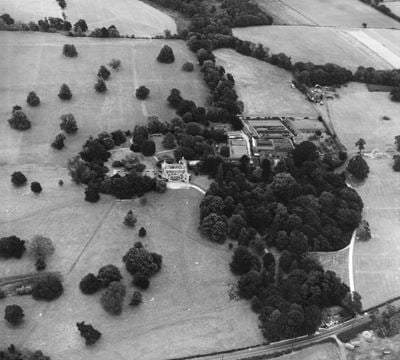 Bisterne Manor, Bisterne, 1949. This image has been produced from a print.