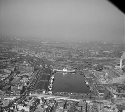 East India Dock, London, viewed from the west, 1962