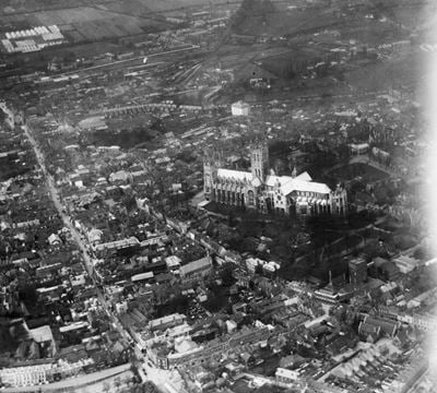 Christchurch Cathedral, Canterbury, from the south-east, 1920