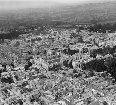 General view over Oxford showing Christ Church and Radcliffe Camera, Oxford, from the south-west, 1920