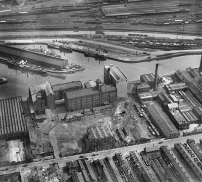 The Spillers Warehouse and Pomona Docks, Salford, 1923