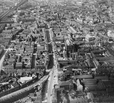 The Town Hall and environs, Huddersfield, 1926