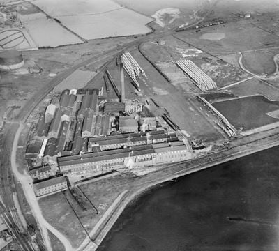 The Barrow Paper Mills Works and Cavendish Dock, Barrow-in-Furness, 1929