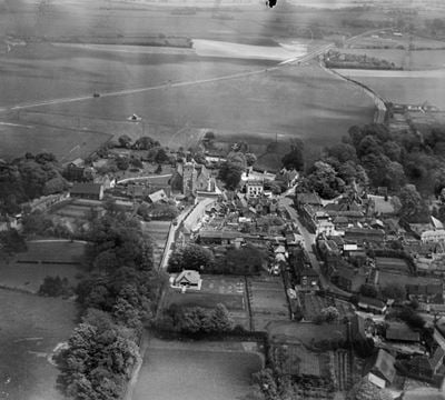 St George's Church and the village, Wrotham, 1930