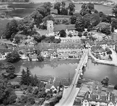 St Peter's Church and Aylesford Bridge, Aylesford, 1930