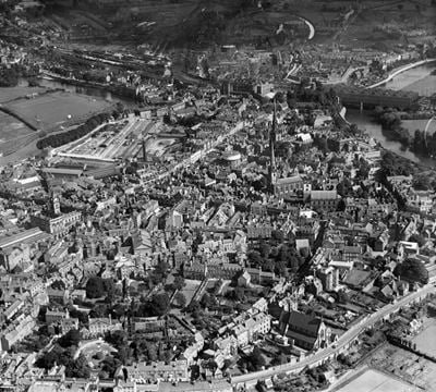 The town centre, Shrewsbury, 1932