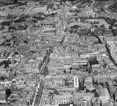 Bridge Street and the city centre, Chester, 1932