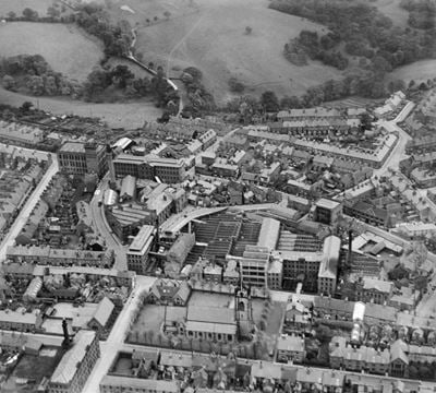 Brough, Nicholson & Hall Hope Silk Mill and environs, Leek, 1934