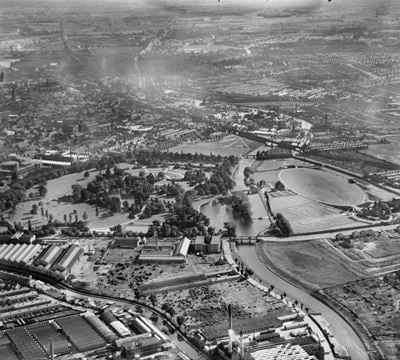 Abbey Park and environs, Leicester, from the north-east, 1935