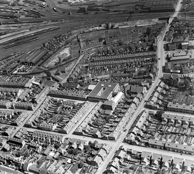 The Gloucester Shirt Co on Magdala Road and surrounding area, Barton, 1935