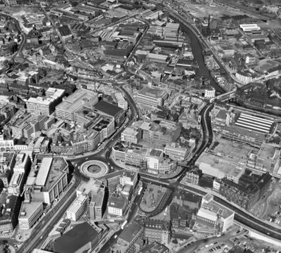 Angel Street and environs, Sheffield, 1974