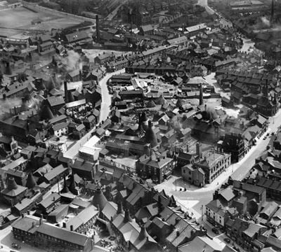 The Coronation Earthenware Works and environs, Longton, 1937