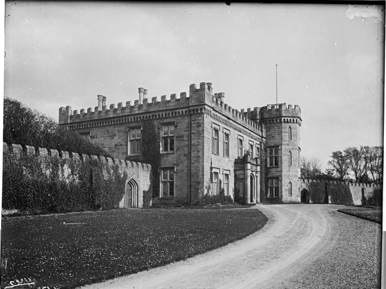 Looking south across the west front of Heysham Tower