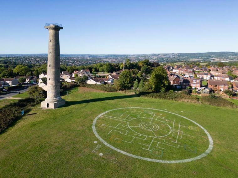 /localA column tower in a field