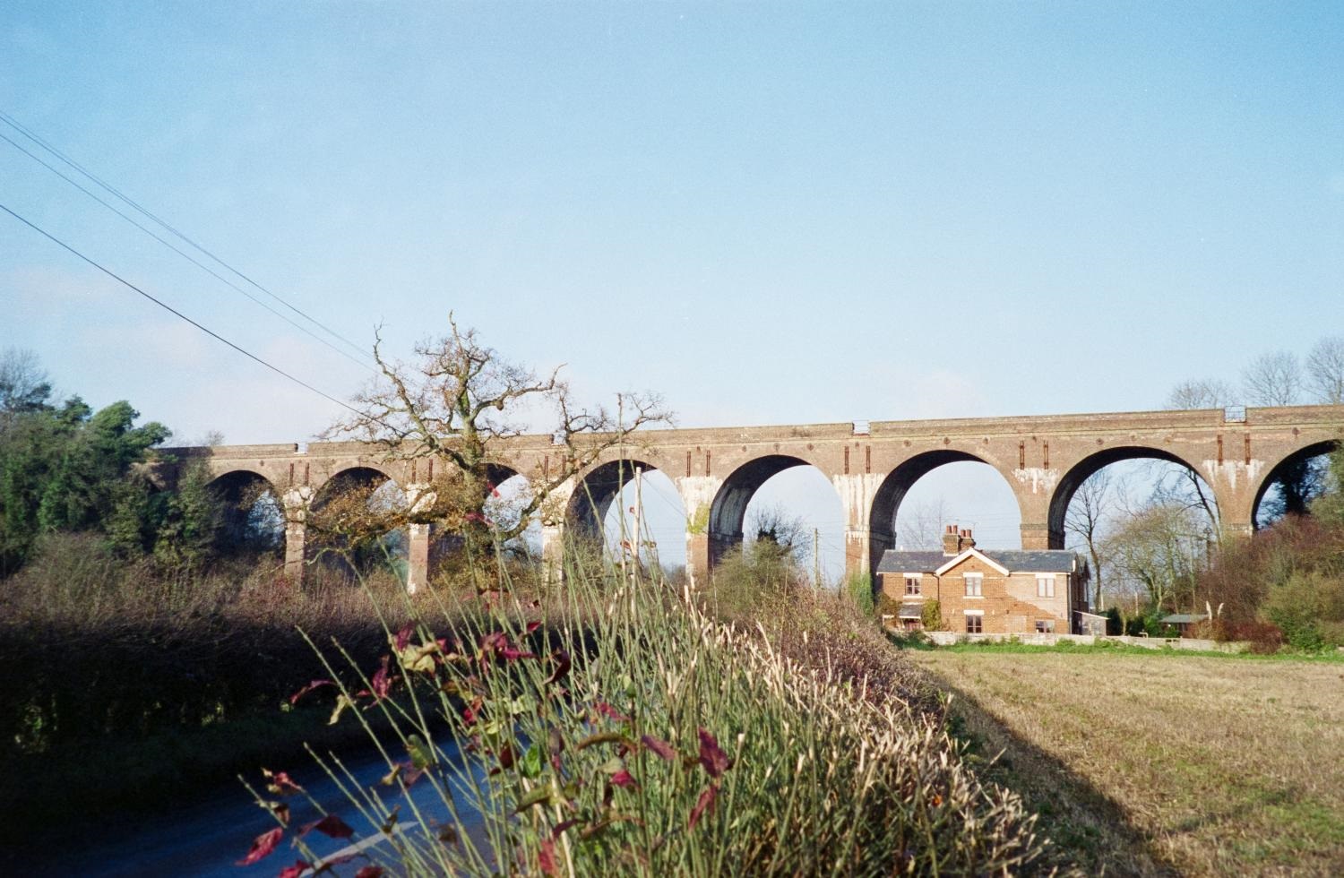 /localA viaduct over a field