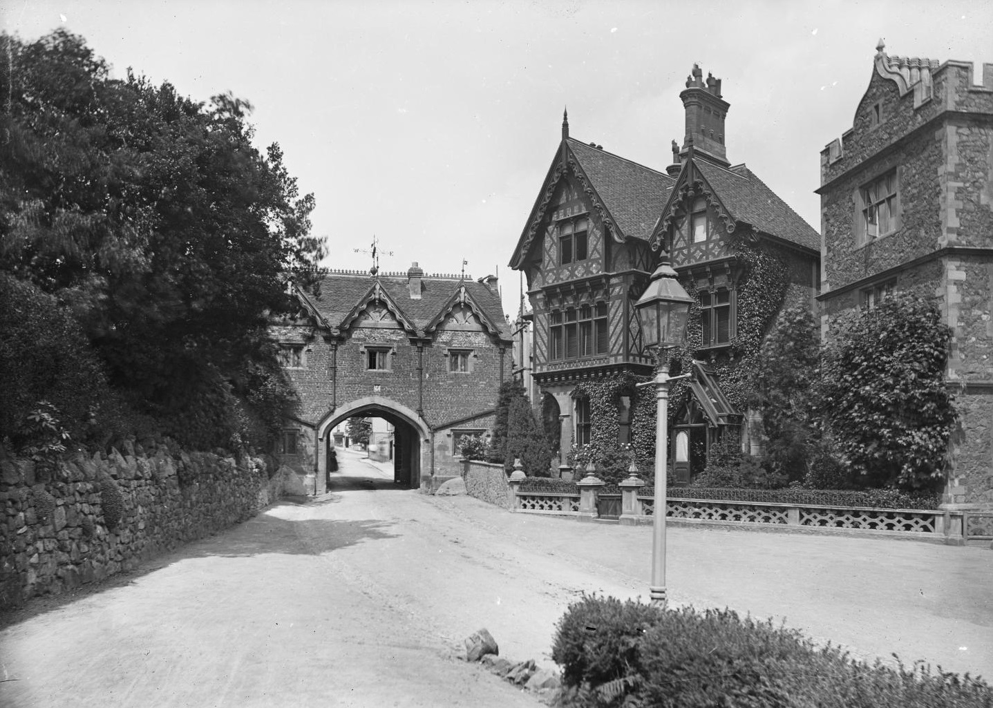 /localA vintage photograph of buildings in a priory