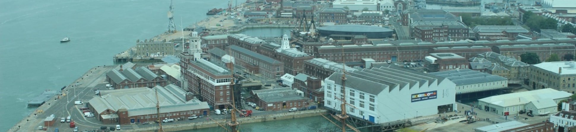 Aerial view of Portsmouth Harbour