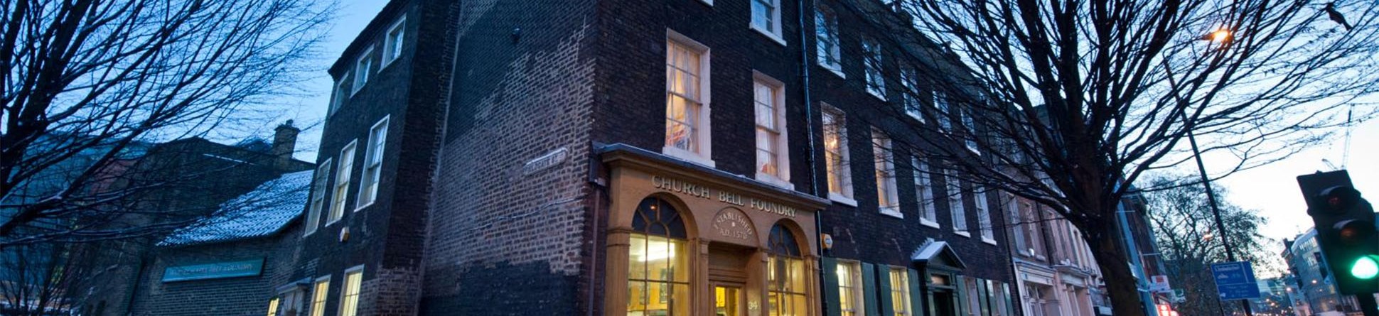 Exterior view of the Whitechapel Bell Foundry