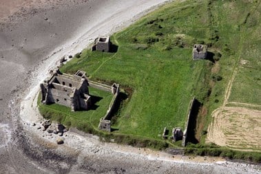 An aerial view of Piel Castle, Barrow-in-Furness.