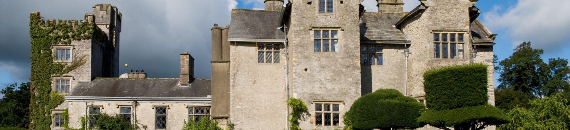 Photo of the outside of Levens Hall, a 16th century country house