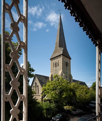 A view of Christ Church from a balcony