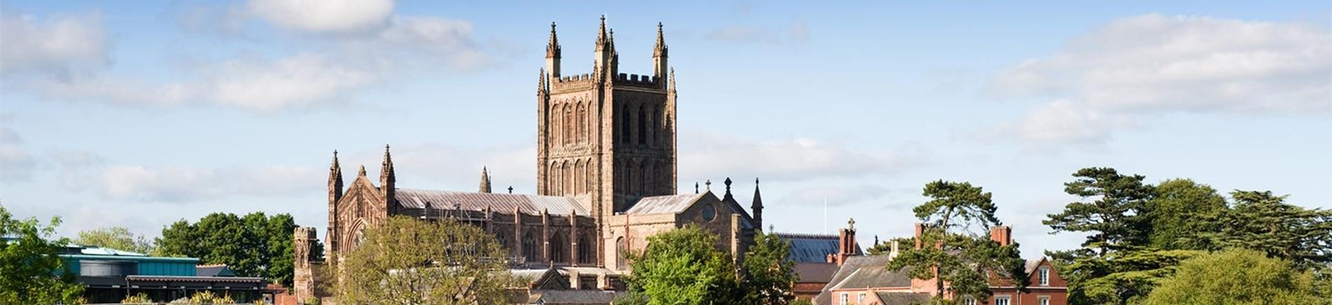 Hereford Cathedral, Hereford.  General view of cathedral.