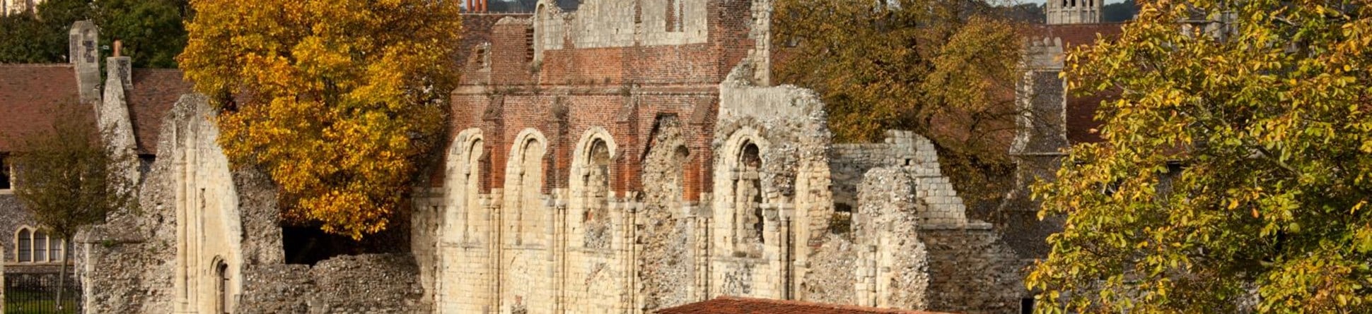 Image of the ruins of St Augustine's Abbey in Canterbury