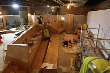 Image of the renovation and refurbishment of the Undercroft Gallery at York Minster