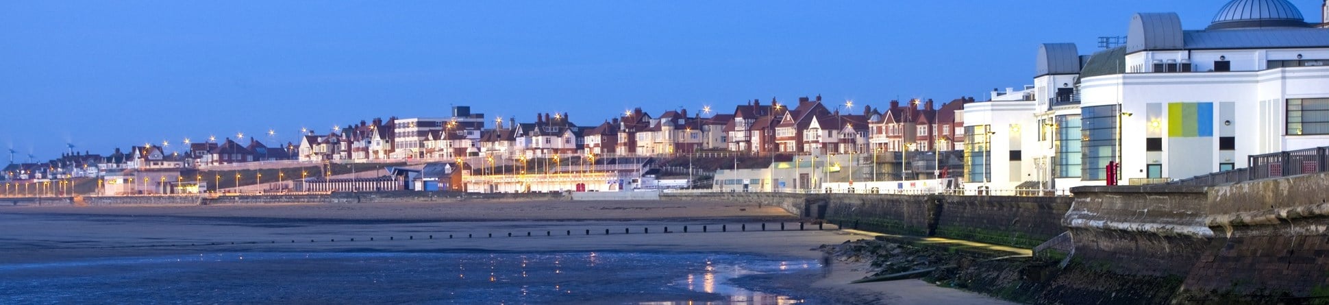 Bridlington Spa, East Riding in early evening.