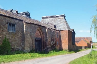 A series of louvred kilns