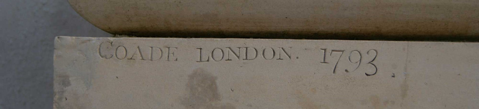 Coade London 1793 stamped on the stone