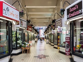 Covered shopping arcade