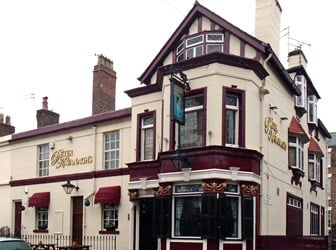 View of Peter Kavanaghs pub in Liverpool