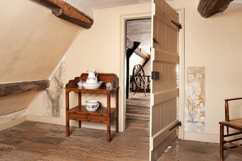 19th-century wall paintings uncovered at Boscobel House, Shropshire