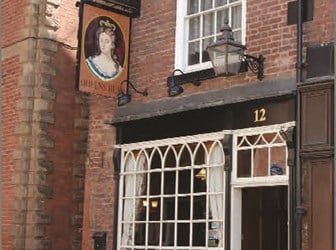 View of the Queens Head pub in Stockport