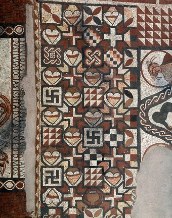 The 4th-century Roman mosaic pavement at Lullingstone Villa, Kent