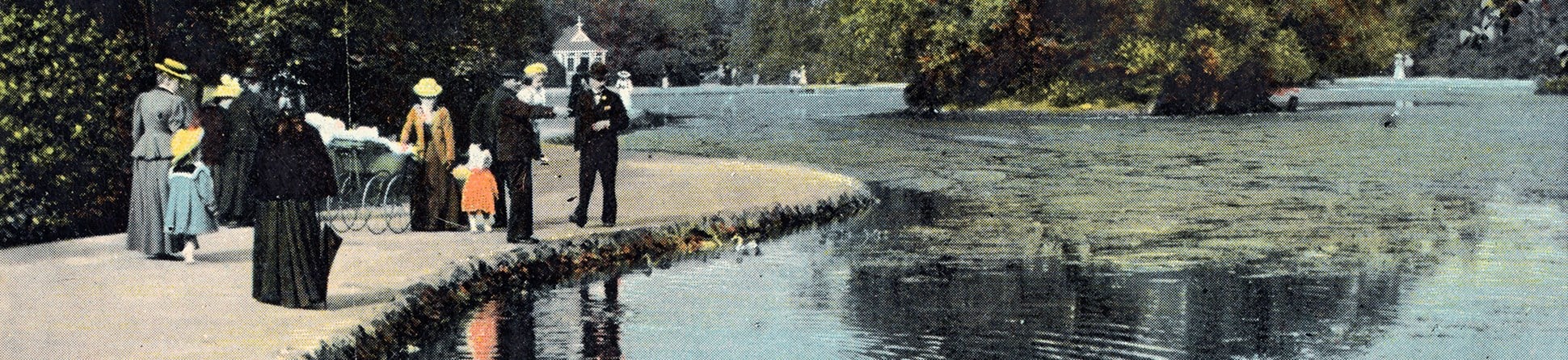 The Lake, Middlesbrough, North Yorkshire - a historic postcard